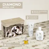 Подарочный набор для волос Alfaparf Semi Di Lino Diamond Holiday Gift Set: шампунь, кондиционер, кристаллы для волос — фото 3