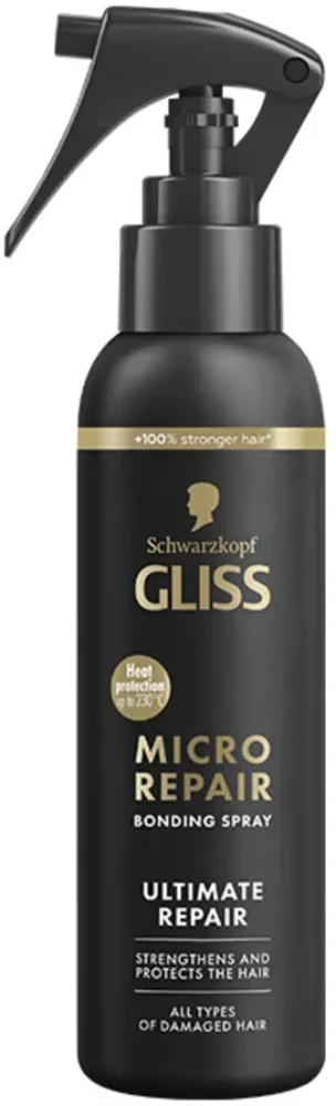 Спрей для волос Gliss Micro-Repair Bonding Spray термозащитный, для повреждённых волос, 150 мл