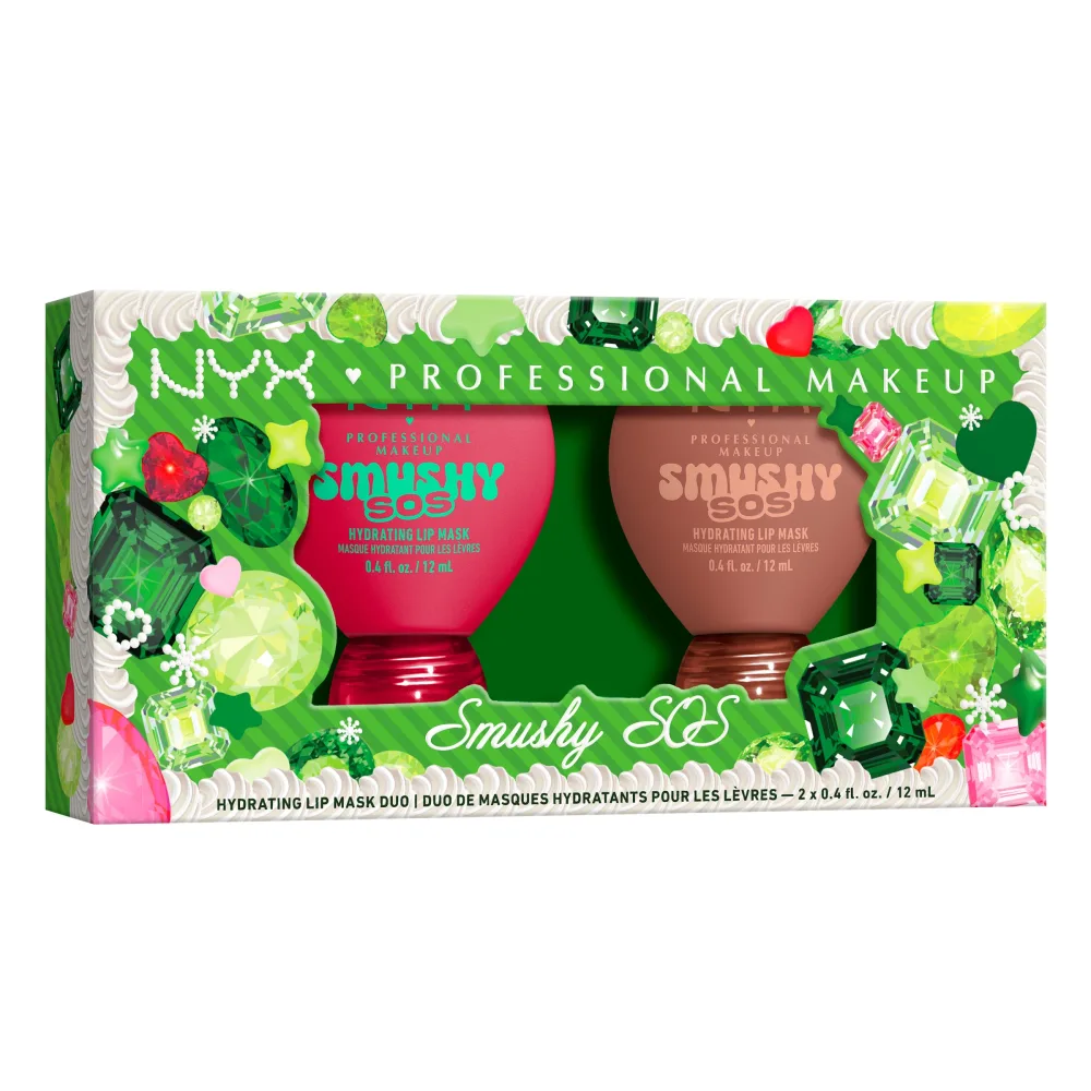 Набор масок для губ NYX Professional Makeup Xmas Smushy SOS Hydrating Lip Mask Duo увлажняющих, 2 шт. по 12 мл