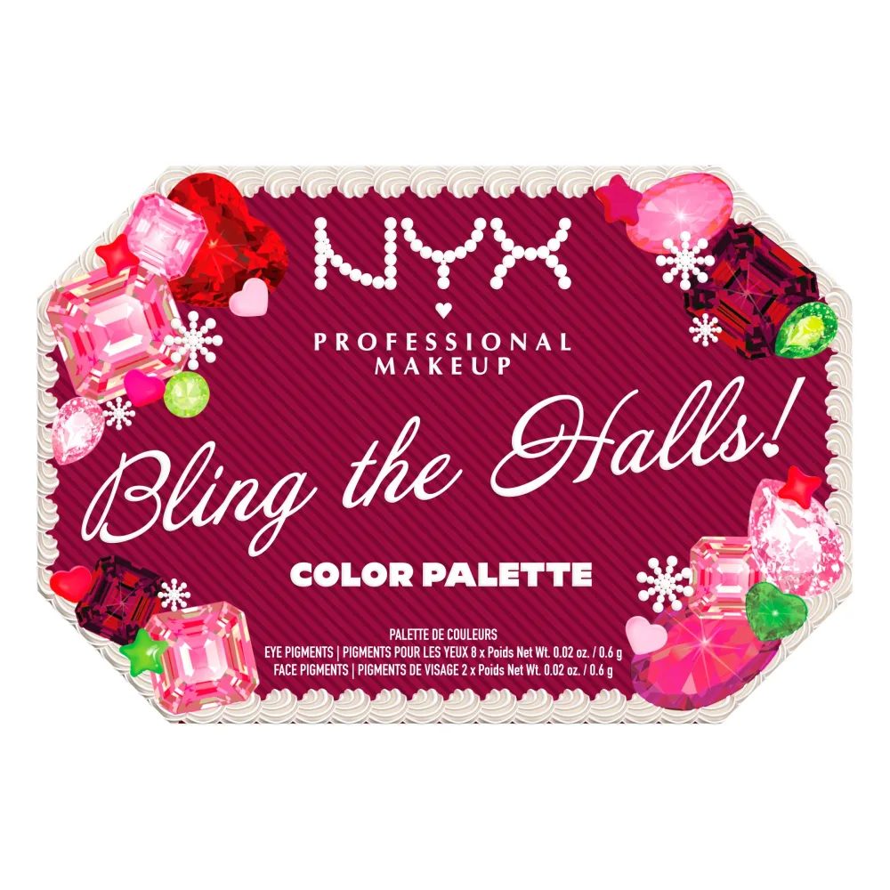 Палетка для макияжа NYX Professional Makeup Xmas Bling The Halls Color Palette, 6 г