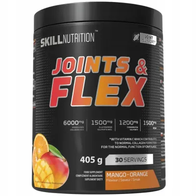 Суставы и эластичность Skill Nutrition Joints Flex Powder Mango-Orange, БАД, порошок со вкусом манго и апельсина, 405 г