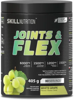 Суставы и эластичность Skill Nutrition Joints Flex Powder White Grape, БАД, порошок со вкусом белого винограда, 405 г