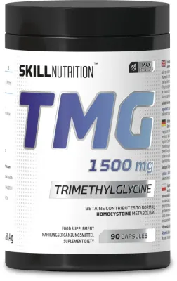 Триметилглицин Skill Nutrition TMG Trimethylglycine 1500mg, 1500 мг, БАД, в капсулах, 90 и 180 шт, 90 шт