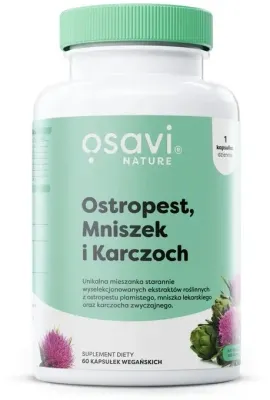 Расторопша, одуванчик и артишок Osavi Ostropest Mniszek i Karczoch, БАД, 60 и 120 шт, 60 шт