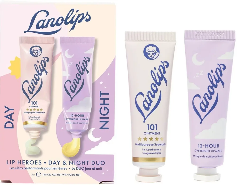 Набор для губ Lanolips Lip Heroes Day Night Duo, маска для губ и бальзам
