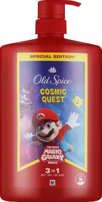 Шампунь и гель для душа 3 в 1 Old Spice Cosmic Quest Special Edition: The Super Mario Galaxy Movie, 1000 мл
