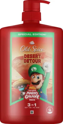 Шампунь и гель для душа 3 в 1 Old Spice Desert Detour Special Edition: The Super Mario Galaxy Movie, 1000 мл
