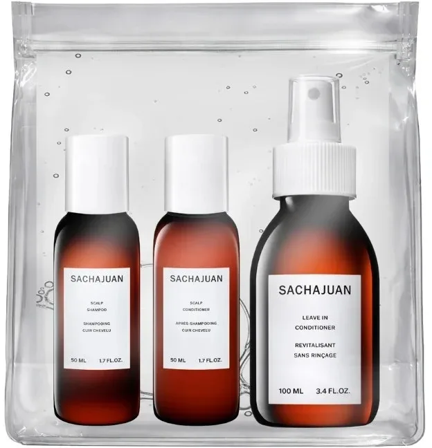 Набор Sachajuan Scalp Care Discovery Kit: шампунь 50 мл, кондиционер 50 мл и спрей для волос 100 мл