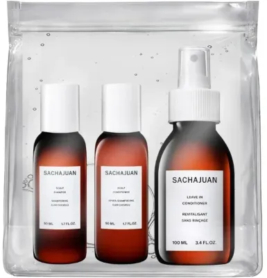 Набор Sachajuan Scalp Care Discovery Kit: шампунь 50 мл, кондиционер 50 мл и спрей для волос 100 мл