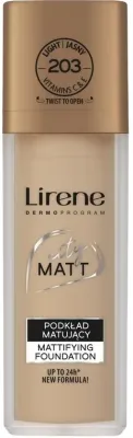 Матирующая тональная основа Lirene City Matt Mattifying Foundation, 30 мл, оттенок 203 - Light