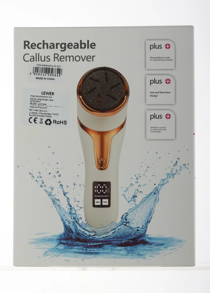 Электрическая пилка для стоп Lewer Rechargeable Callus Remover V-510, аккумуляторная, 1 шт