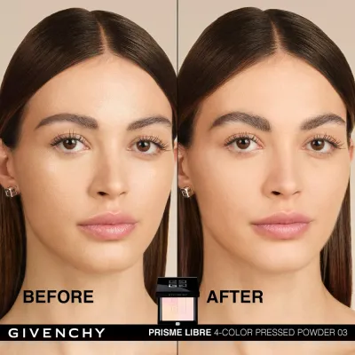 Утрвалющий, матирующий и корректирующий пудр прессованный Givenchy Prisme Libre Pressed Powder, 7 г