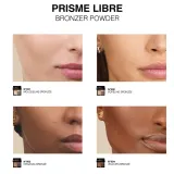 4-цветной бронзирующий и контурный порошок Givenchy Prisme Libre Bronzer Powder, 7 г, оттенок N001 - Mousseline Bronzée — фото 5