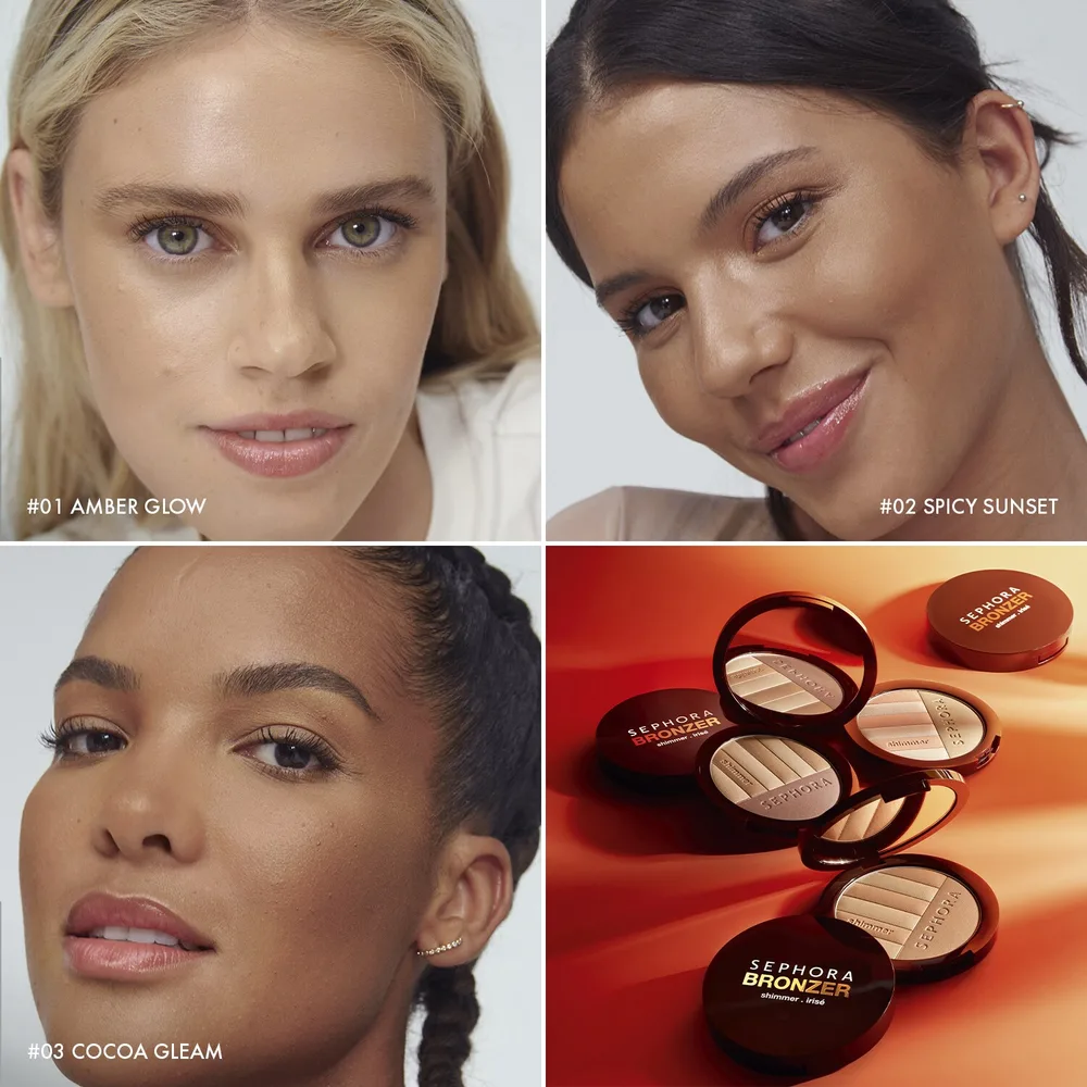 Бронзирующий опалесцентный порошок Sephora Collection BRONZER SHIMMER, 8 г, оттенок 01 Amber glow