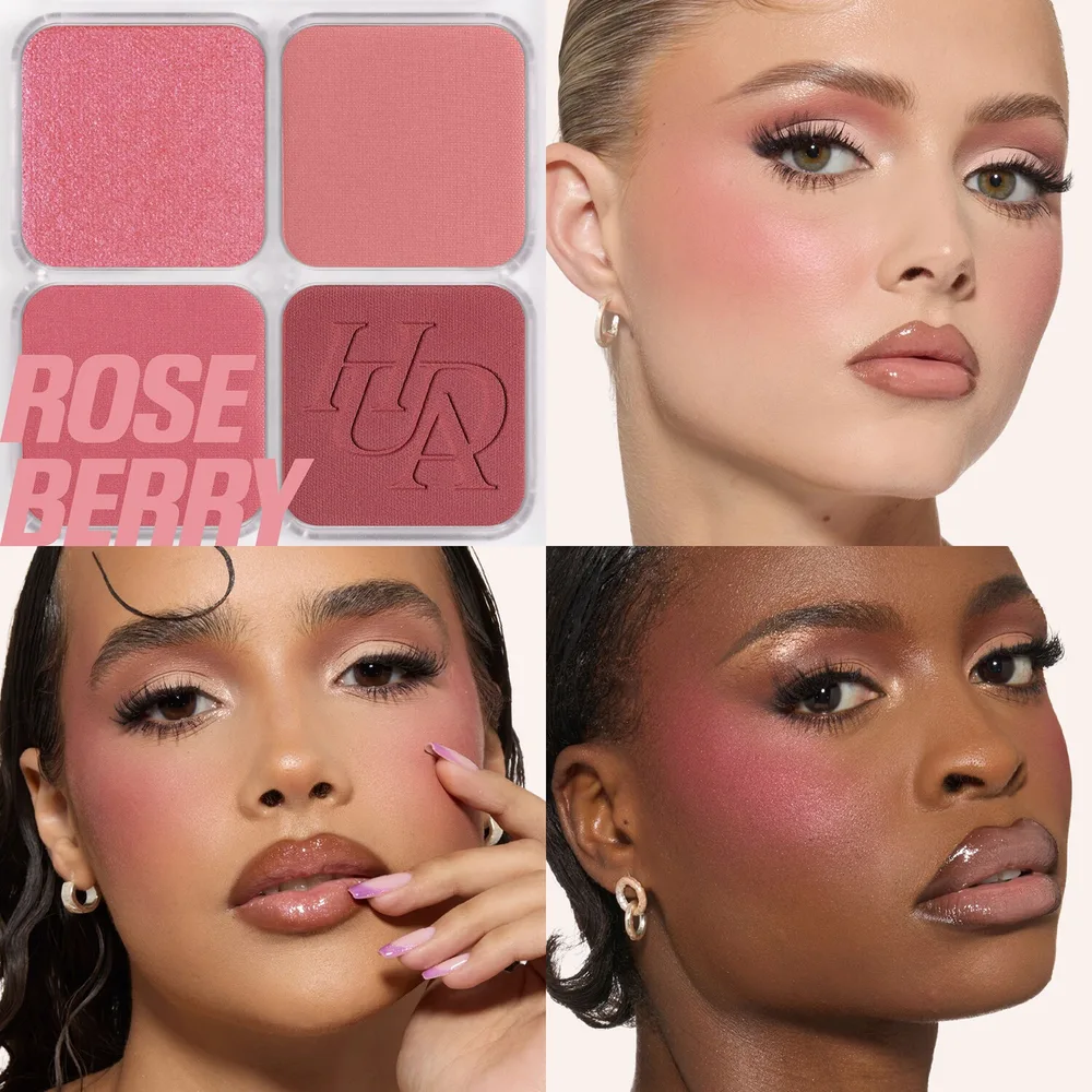 Палетка с румянами и хайлайтером Huda Beauty Blush Filter Blurring Blushlighters Palette, 7.5 г, оттенок Rose Berry
