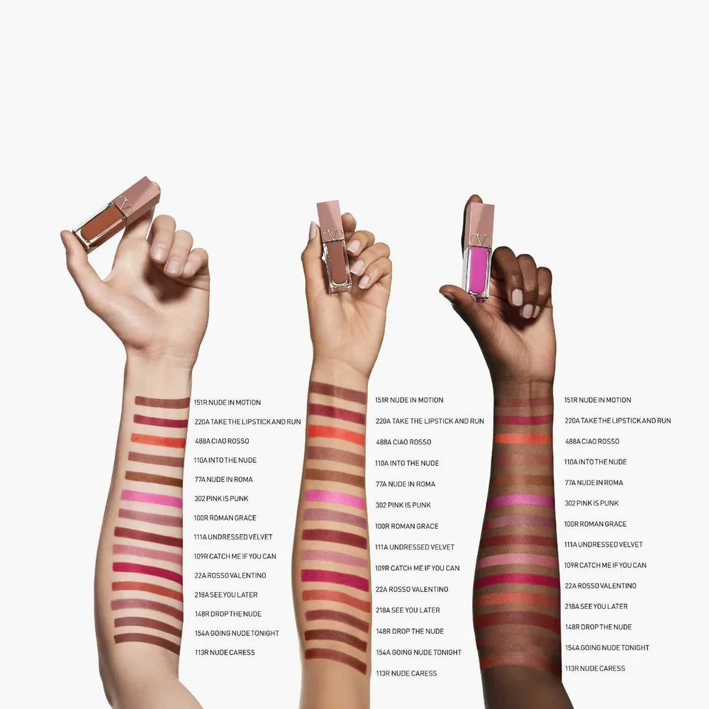 Матовый жидкий цвет для губ и щек Valentino Liquirosso, 6.5 мл, оттенок 110A Into The Nude