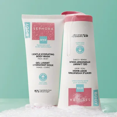 Гель для душа "Мята и Лимон" Sephora Collection Gentle moisturizing gel for washing face and body, 200 мл