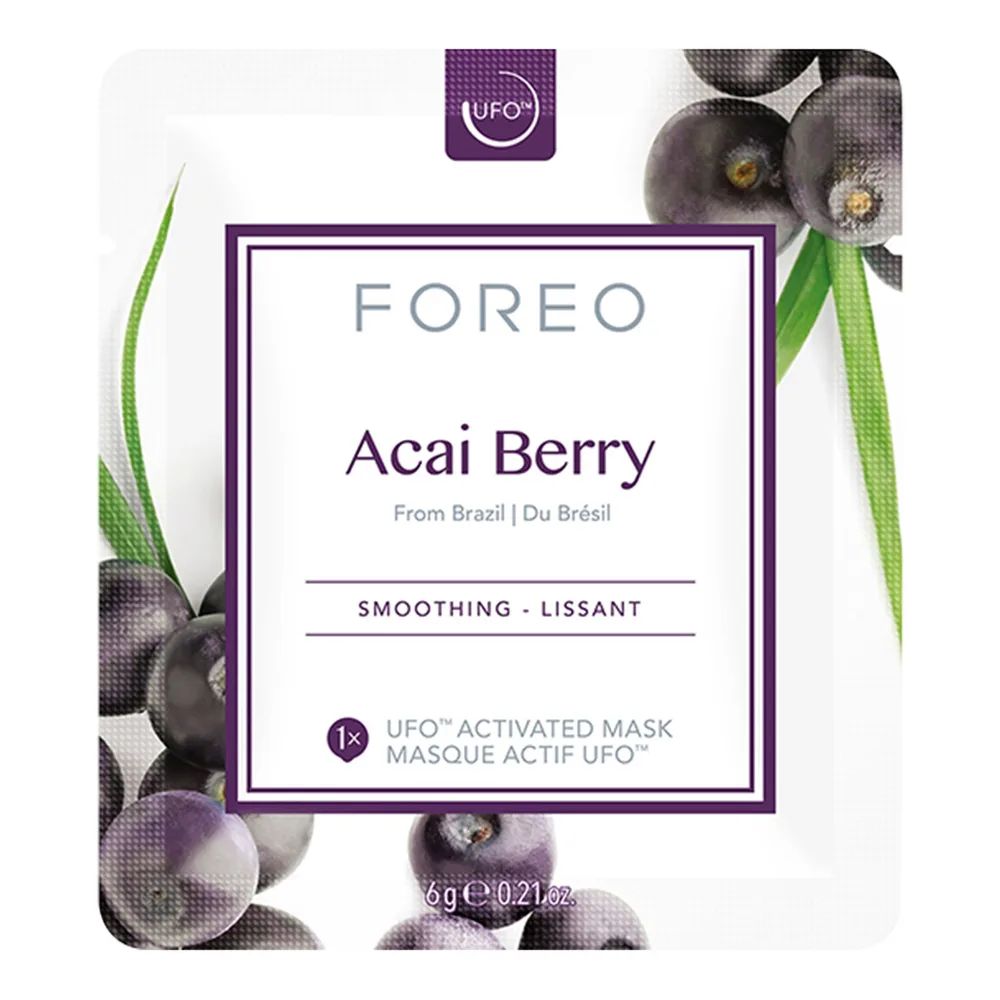 FOREO Acai Berry маска для лица с ягодами асаи для UFO и UFO mini, 6 шт, 6 pcs