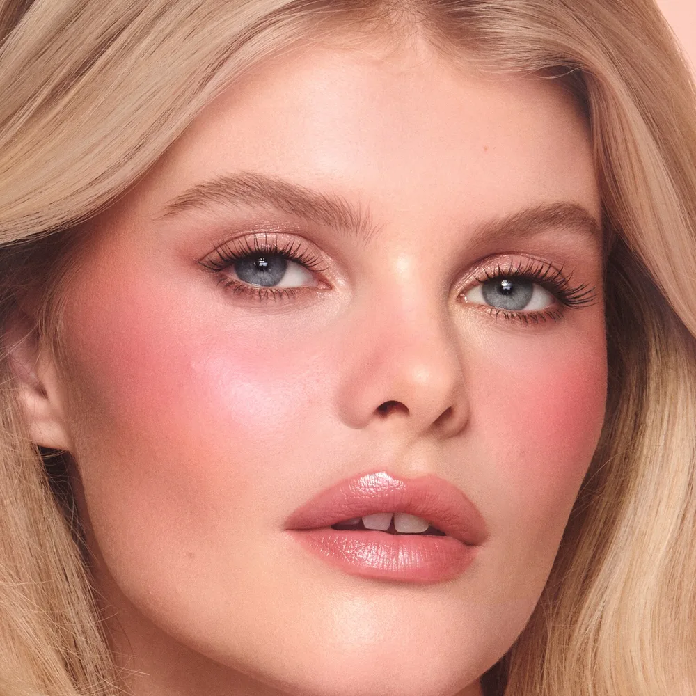 Charlotte Tilbury Beauty Soulmates палетка для лица пудра и румяна Flawless Pink 13 г, Pillow Talk Flawless Pink