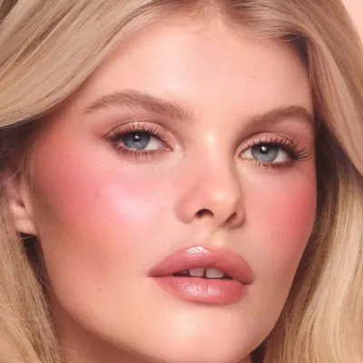 Charlotte Tilbury Beauty Soulmates палетка для лица пудра и румяна Flawless Pink 13 г, Pillow Talk Flawless Pink