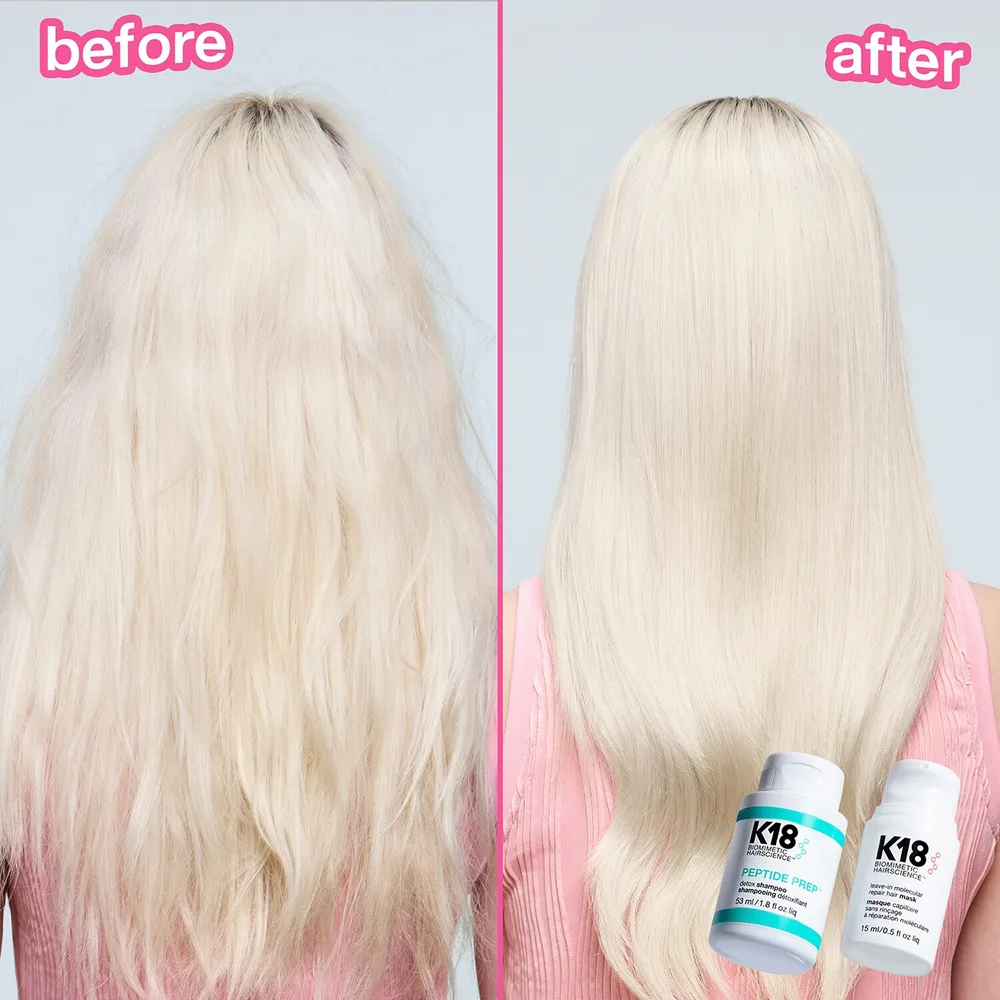 K18 Damaged Hair Rescue Set набор для поврежденных волос из 3 средств 15 мл + 47 мл + 53 мл