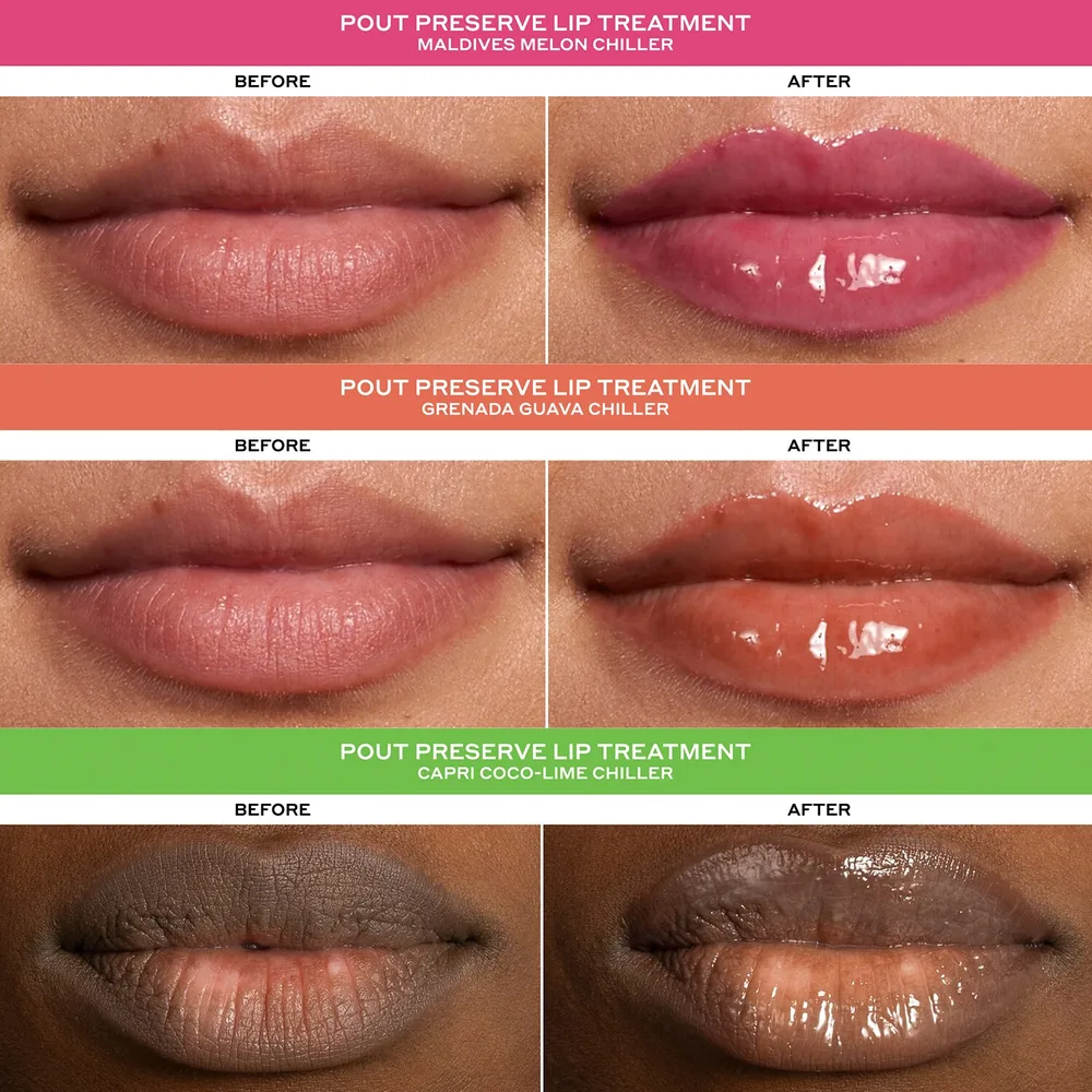 OLEHENRIKSEN Pout Preserve Chillers бальзам для губ с пептидами, 12 мл, оттенок Maldives Melon