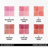 Givenchy Prisme Libre Blush рассыпчатые румяна 4 оттенка в одном N01 Mousseline Lilas 4,5 г, оттенок N03 - Voile Corail — фото 2