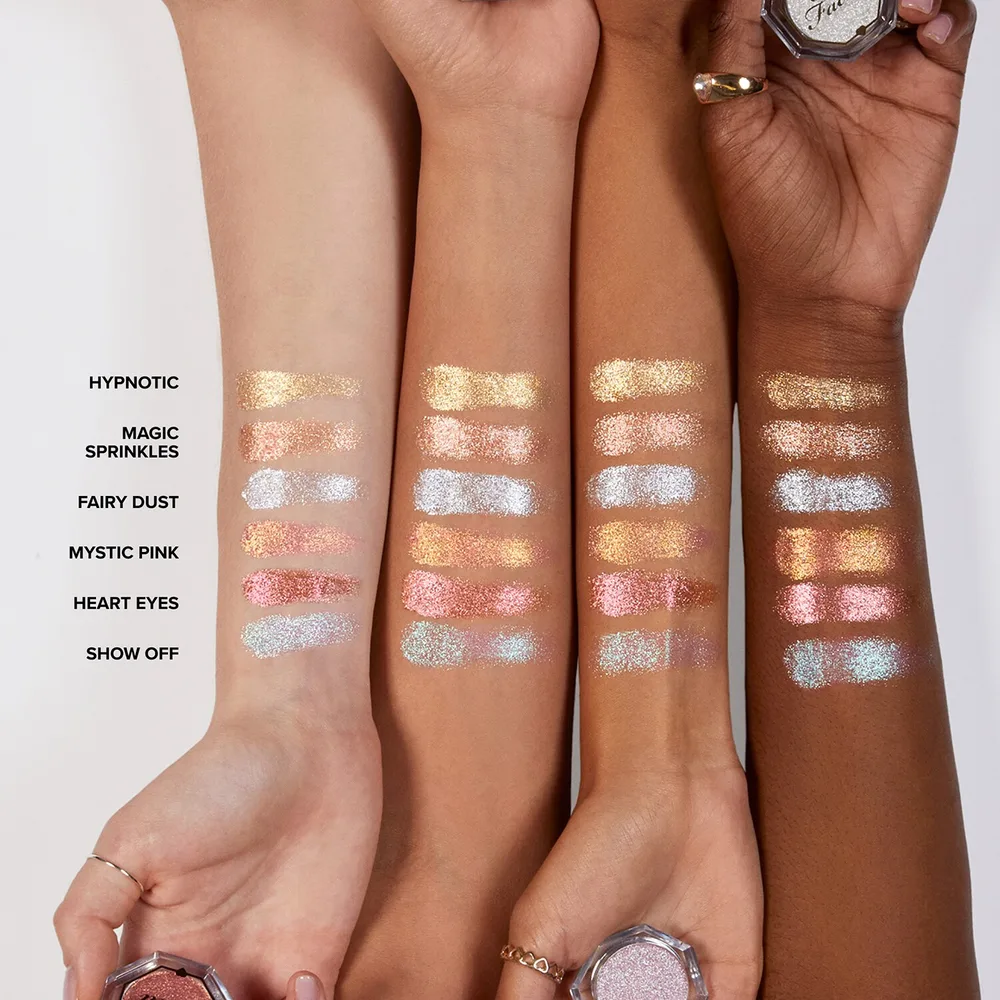 Too Faced Disco Crush кремовые тени для век и лица с блёстками SHOW OFF, оттенок DISCO CRUSH HEART EYES