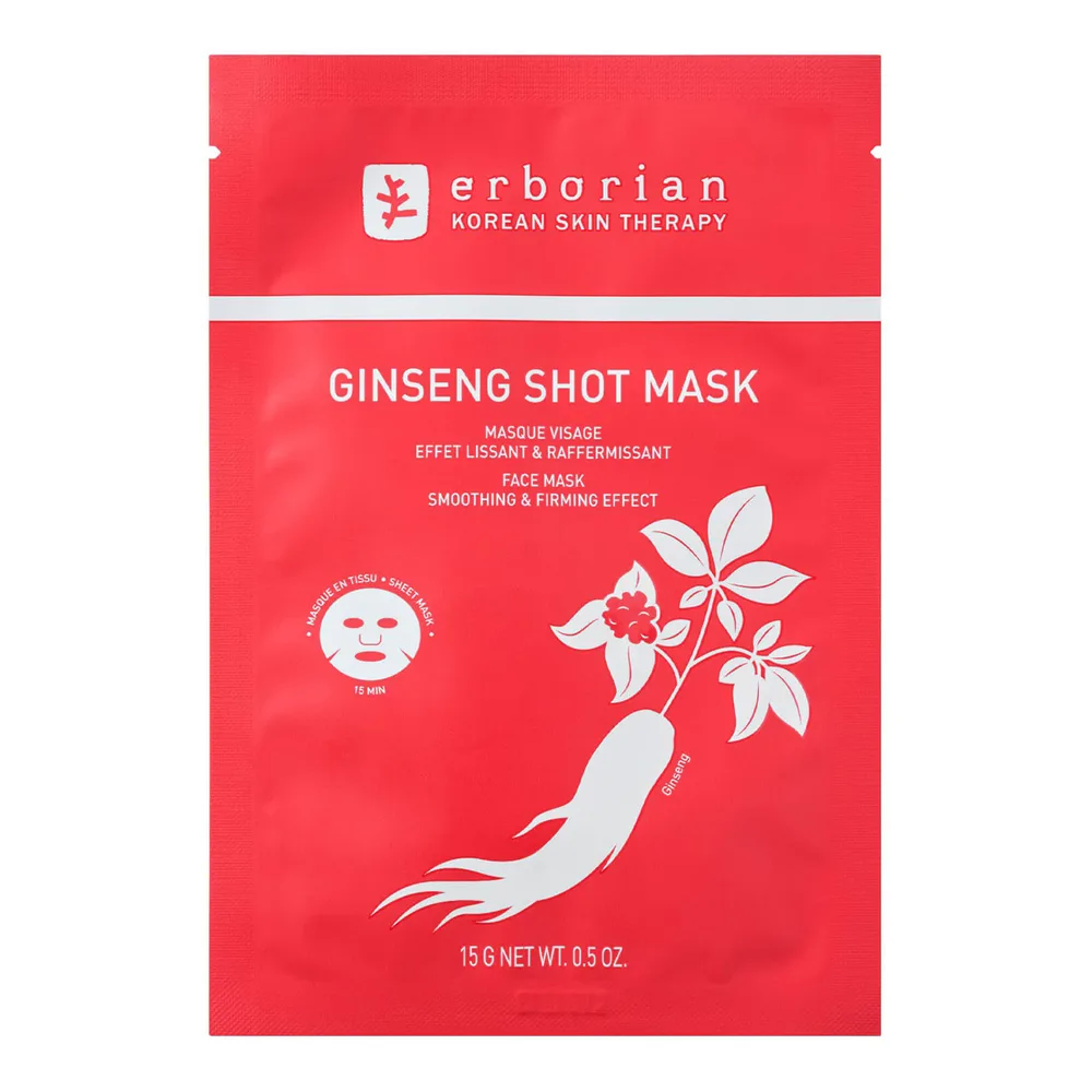 Erborian Ginseng Shot Masque Маска для лица тканевая с женьшенем 15 г