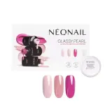 Набор гель-лаков NEONAIL Glassy Pearl Collection Set розовые оттенки, перламутровая втирка, 3 шт по 3 мл — фото 1