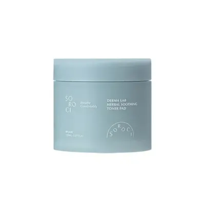Тонизирующие диски для лица Soroci Derma Lab Herbal Soothing Toner Pad успокаивающие с травяным экстрактом, 80 шт