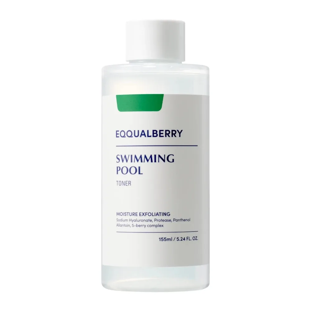 Тоник для лица EQQUALBERRY Swimming Pool Daily Facial Toner увлажняющий отшелушивающий, для ежедневного ухода, 155 мл