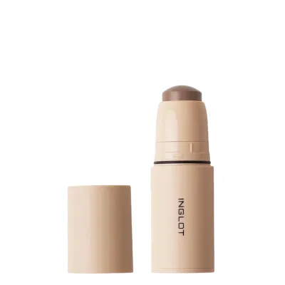 Бронзер для лица Inglot кремовый в стике, оттенок Dusty Brown 114, для контуринга и загара, 6,2 г