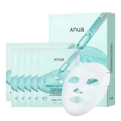 Тканевая маска для лица Anua PDRN Hyaluron 100 Serum Mask увлажняющая, с PDRN и гиалуроновой кислотой, набор 4 шт