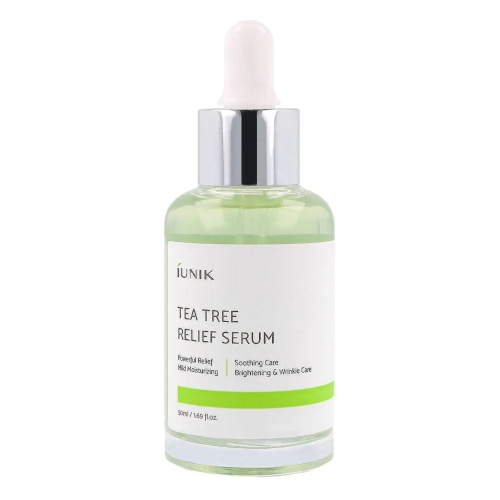 Сыворотка для лица iUnik Tea Tree Relief успокаивающая, с водой чайного дерева, для проблемной кожи, 50 мл