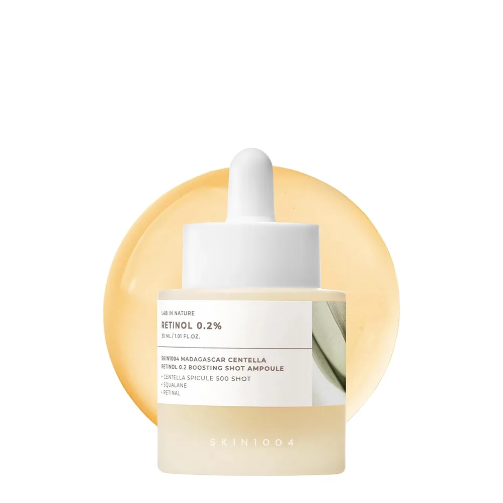 Сыворотка-ампула для лица SKIN1004 Madagascar Centella Retinol 0.2% Boosting Shot с ретинолом и центеллой, разглаживающая, 30 мл