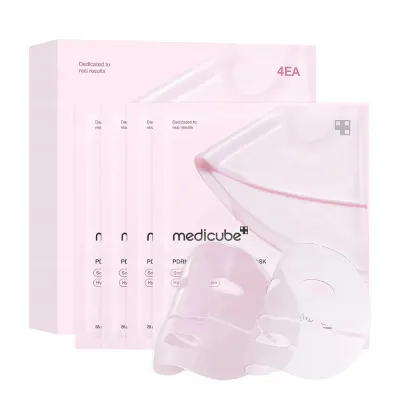Маска для лица Medicube PDRN Pink Collagen гелевая коллагеновая, ночная, набор 4 шт
