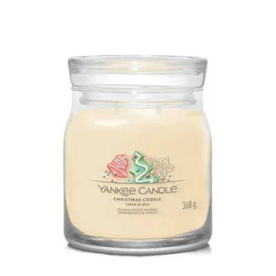 Свеча ароматическая Yankee Candle Signature Christmas Cookie средняя банка, ваниль и печенье, соевый воск, 2 фитиля