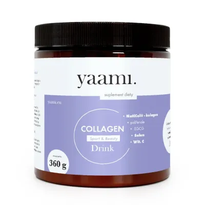 БАД Коллагеновый напиток LullaLove Yaami Collagen Drink Sport and Beauty, рыбий коллаген, витамин C, биотин, малиновый вкус, порошок 360 г
