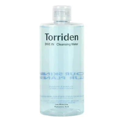 Мицеллярная вода Torriden Dive-in Low Molecular Hyaluronic Acid Cleansing Water для снятия макияжа, с гиалуроновой кислотой, 400 мл