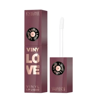 Жидкая помада Eveline Cosmetics VinyLove стойкая, тёплый оттенок 08 honey, глянцевый финиш, 4 мл