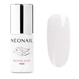 База для гель-лака NEONAIL Revital Base Fiber Shiny Queen белая с серебристым глиттером, для тонкой пластины, 7,2 мл — фото 1