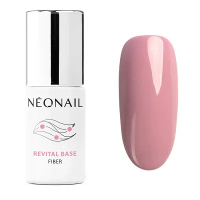 База для гель-лака NEONAIL Revital Base Fiber Warm Cover розовая с полным перекрытием, классический финиш, 7,2 мл