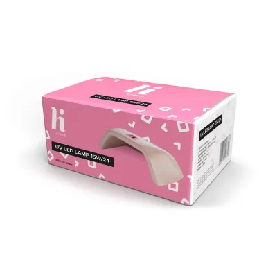 Лампа для маникюра Hi Hybrid UV LED 15W/24 для гель-лака, 2 режима 30 и 60 секунд, low heat mode, 150x90x50 мм