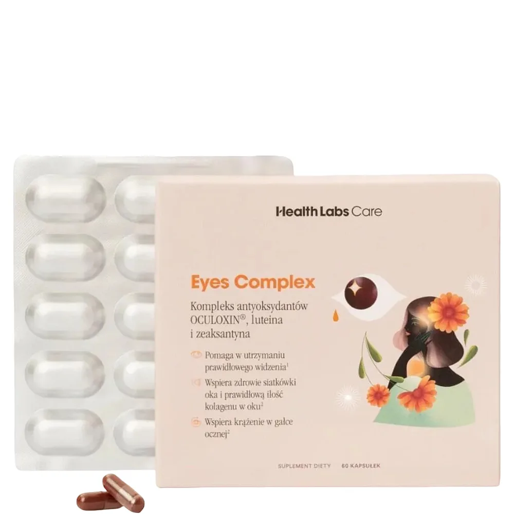 Комплекс для зрения Health Labs Care Eyes Complex с лютеином, зеаксантином и астаксантином, 60 капсул