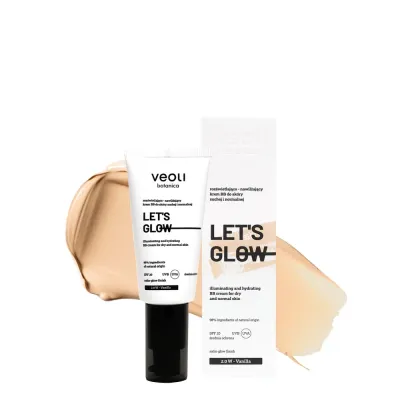 Крем BB Veoli Botanica LET'S GLOW 2.0 W Vanilla SPF 20 для сухой и нормальной кожи, увлажняющий, сатиново-сияющий финиш, 30 мл