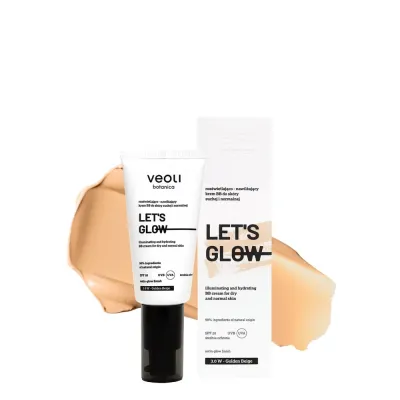 Крем BB Veoli Botanica LET'S GLOW 3.0 W Golden Beige SPF 20 для сухой и нормальной кожи, увлажняющий, сатиново-сияющий финиш, 30 мл