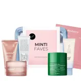 Набор корейского ухода за лицом MINTI FAVES K-Beauty Bestseller Set 6 средств: бальзам, крем SPF50+, кремы с коллагеном и маски, косметичка — фото 1