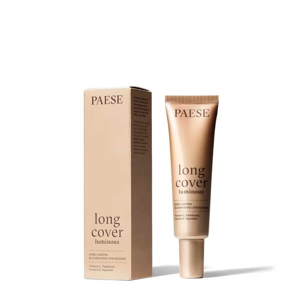 Тональный крем Paese Long Cover Luminous 00 Nude сияющий, среднее покрытие, стойкий, 30 мл