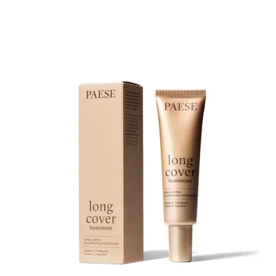 Тональный крем Paese Long Cover Luminous 00 Nude сияющий, среднее покрытие, стойкий, 30 мл